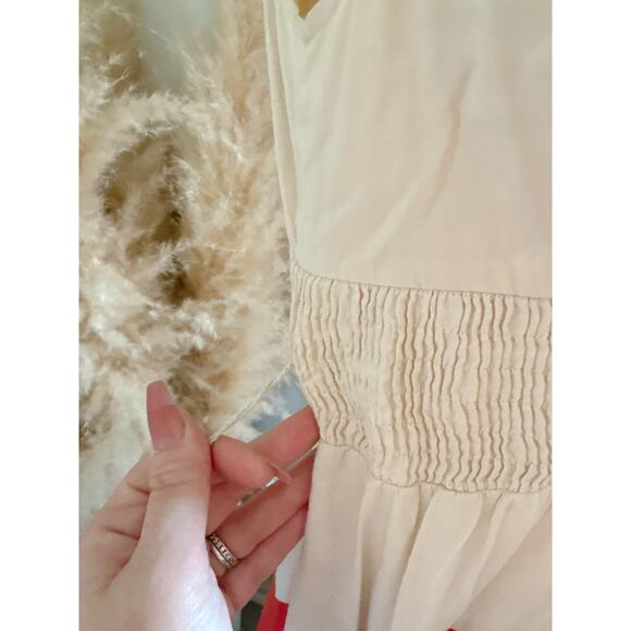 Anthropologie Lithe Luce Della Luna Embroidered Floral Dress Size 4 Retro 70s - Picture 6 of 10